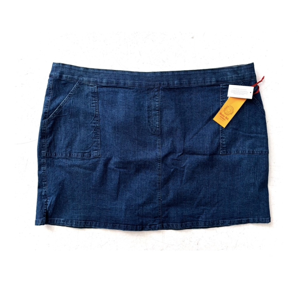 Ruby Rd. Nwt Denim Mini Short Skort Skirt w/ Built in Shorts 24W